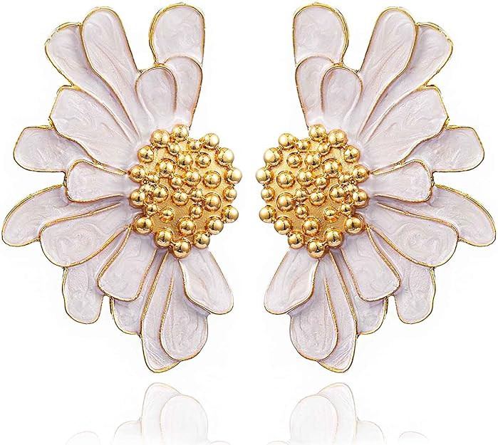 Vintage Flower Stud Earrings Exaggerated Oversized Daisy Flower Earrings Statement Jewelry for Wo... | Amazon (US)