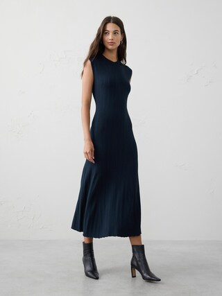 Ribbed Maxi Sweater Dress | Banana Republic Factory