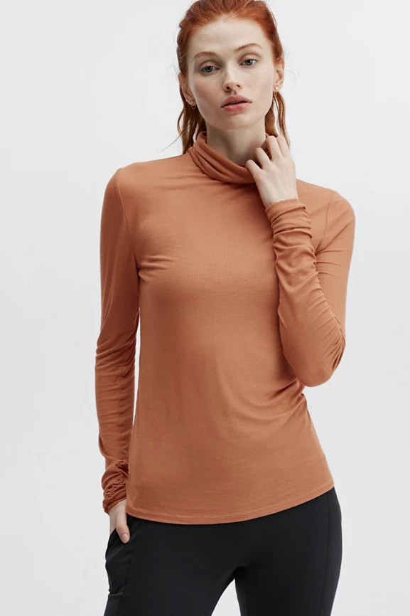 Jess Long-Sleeve Turtleneck Top | Fabletics - North America