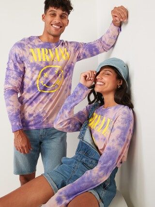 Nirvana&#x26;#153 Graphic Gender-Neutral Long-Sleeve Tee for Adults | Old Navy (US)