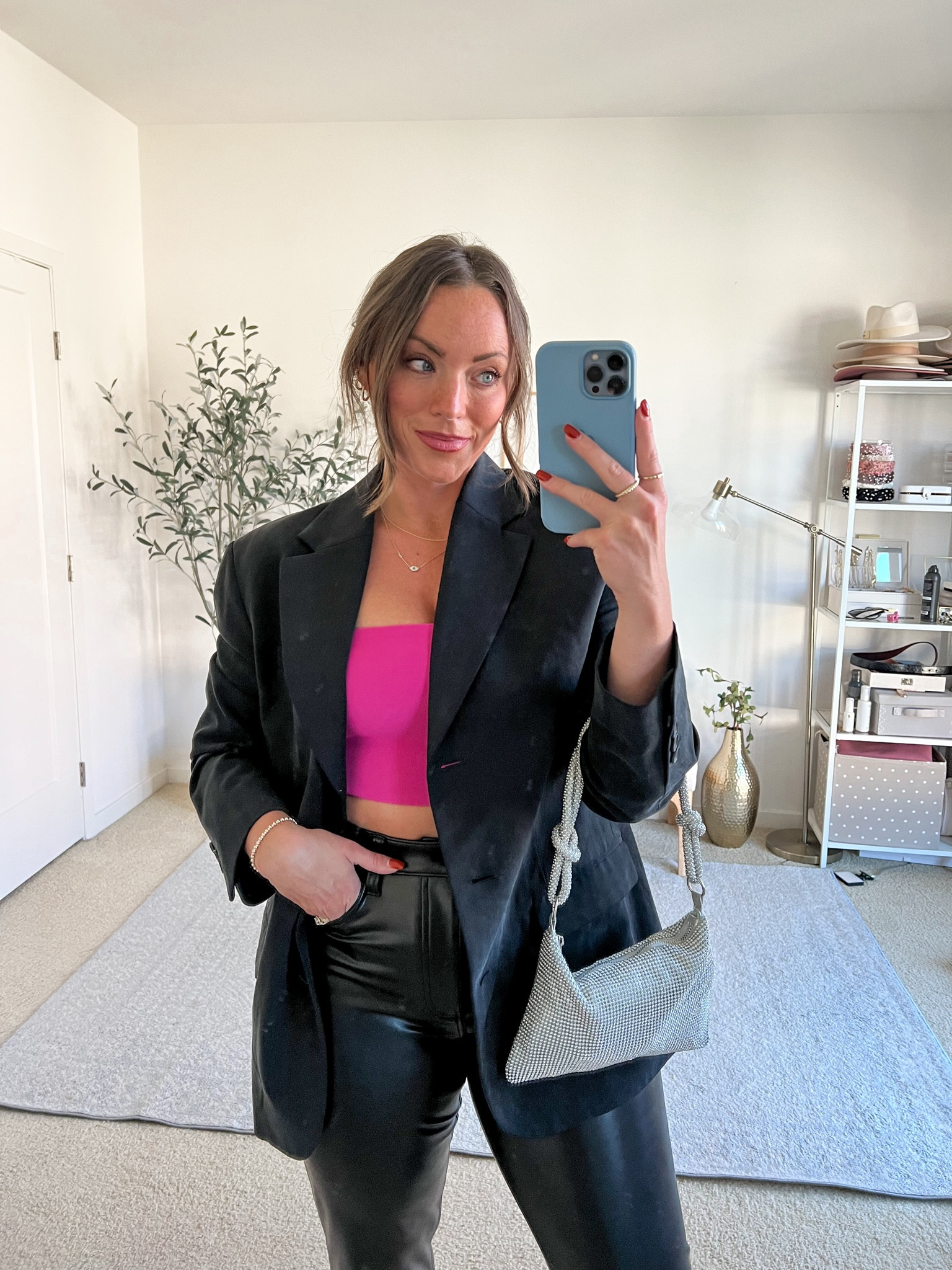 party tops to wear with leather leggings