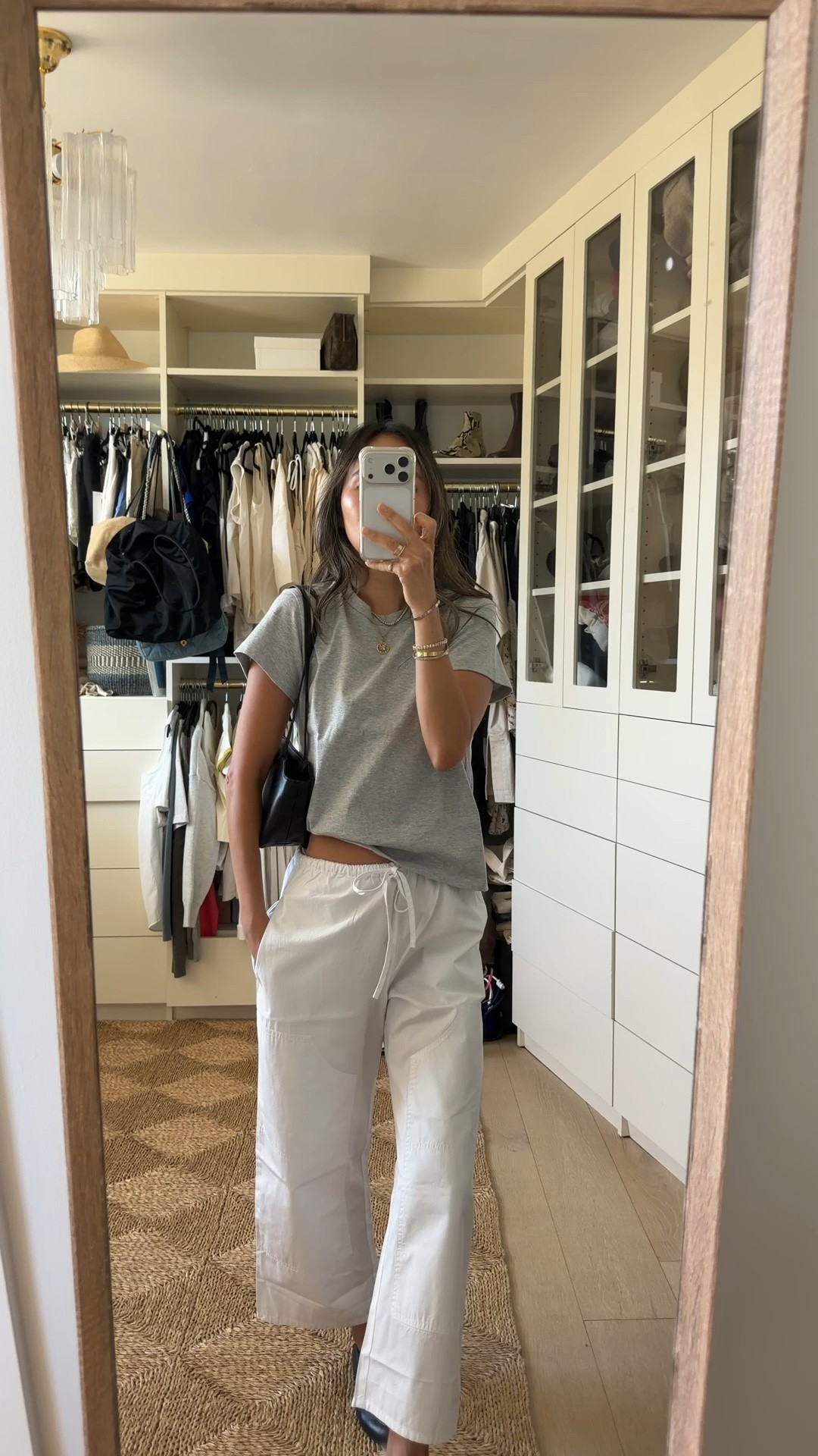 pants xs petite 
tshirt size xs (could’ve done a size small)