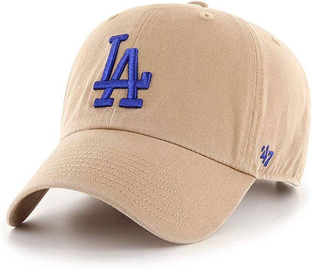 '47 Brand Los Angeles LA Dodgers Clean Up Hat Cap Khaki/Royal | Amazon (US)