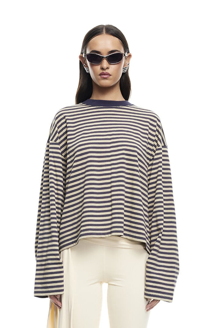 LIONESS Women's Bloom Long Sleeve Top in Beige - Size Large | PacSun