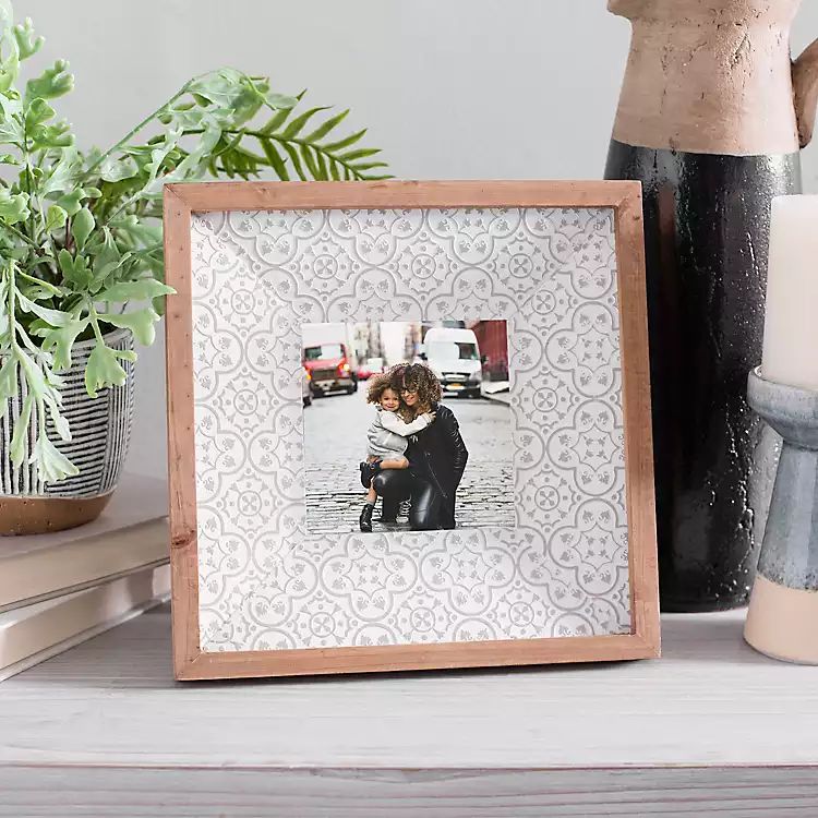 Gray Metal Tilework Embossed Frame, 4x4 | Kirkland's Home