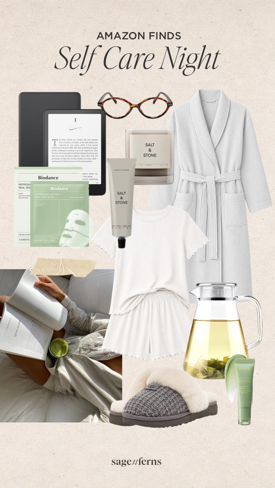 Amazon self care night essentials 🤍 Cozy Amazon finds for the ultimate relaxing evening at home — soft pajamas, waffle robe, under eye masks, skincare favorites, Kindle, herbal tea accessories, cozy slippers & elevated wellness must haves. Perfect cozy night routine ideas, spa night essentials, Amazon home finds, and self care gift ideas for women. #amazonfinds #selfcare #cozynight #ltkhome #amazonhome #wellnessfavorites #nighttimeroutine #cozyaesthetic

#LTKmomlife #LTKMothersDay #LTKselfcare
