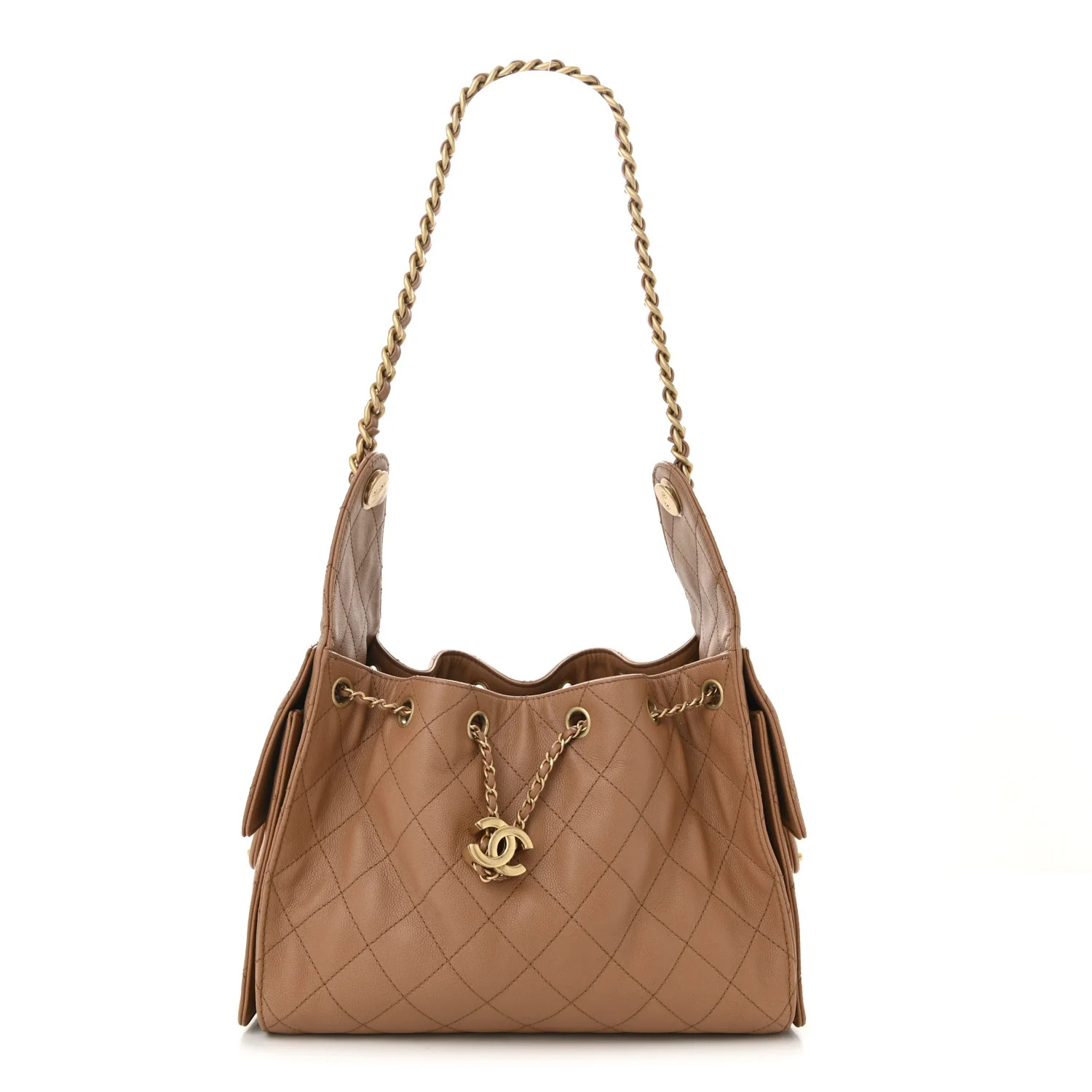 Caviar Quilted Small Chanel 25 Handbag Brown | FASHIONPHILE (US)