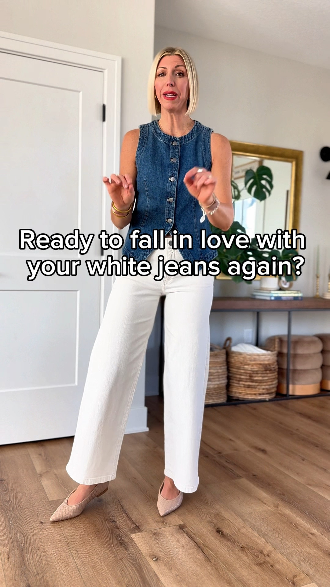 These off white jeans have amazing stretch & are such a flattering fit! Sharing a few ways to style them this spring 🤍

#LTKStyleTip #LTKOver40 #LTKWatchNow