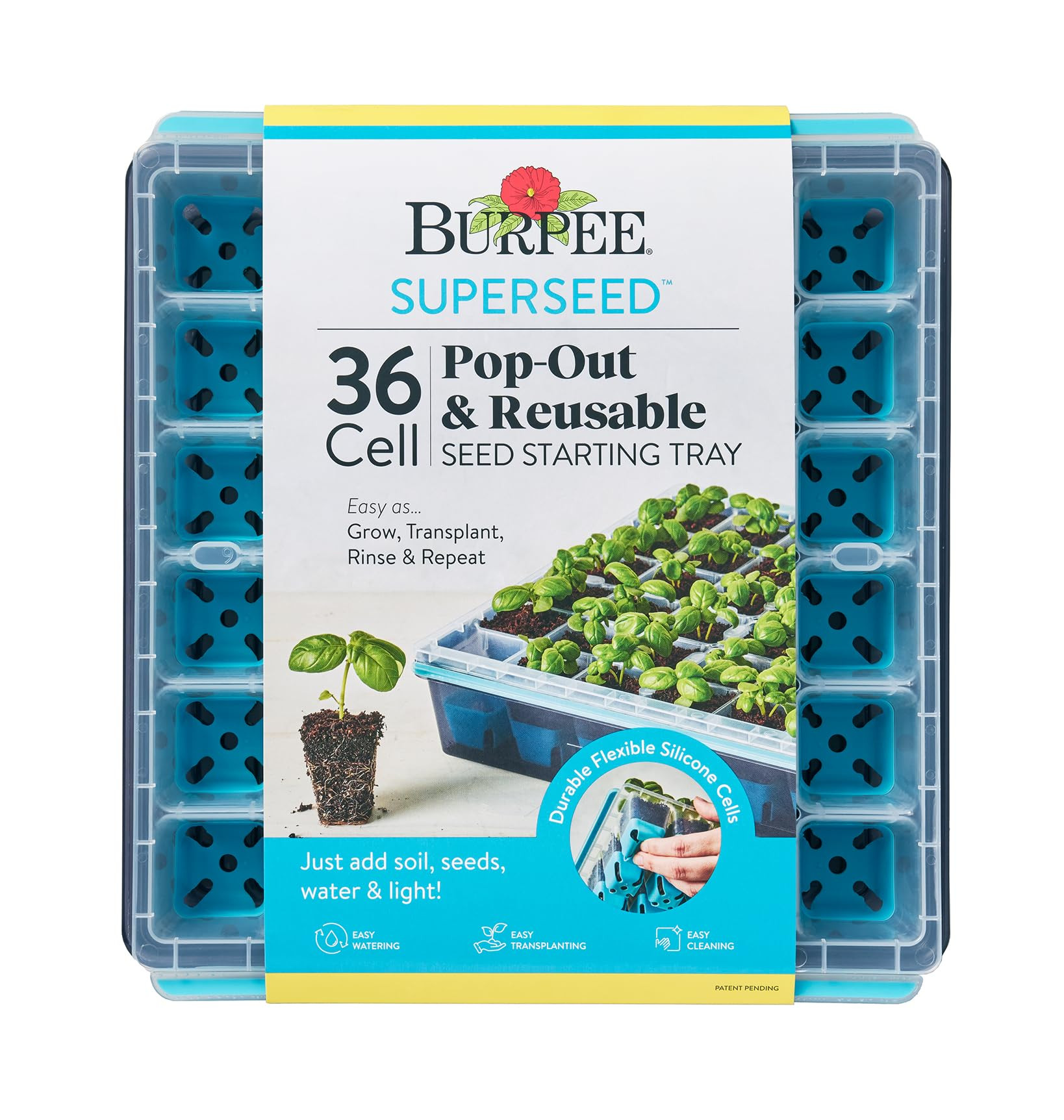 Burpee SuperSeed Seed Starting Tray | 36 Cell Reusable Seed Starter Tray | for Starting Vegetable, Flower & Herb Seeds | Indoor Grow Kit for Plant Seedlings | for Germination Success | Amazon (US)
