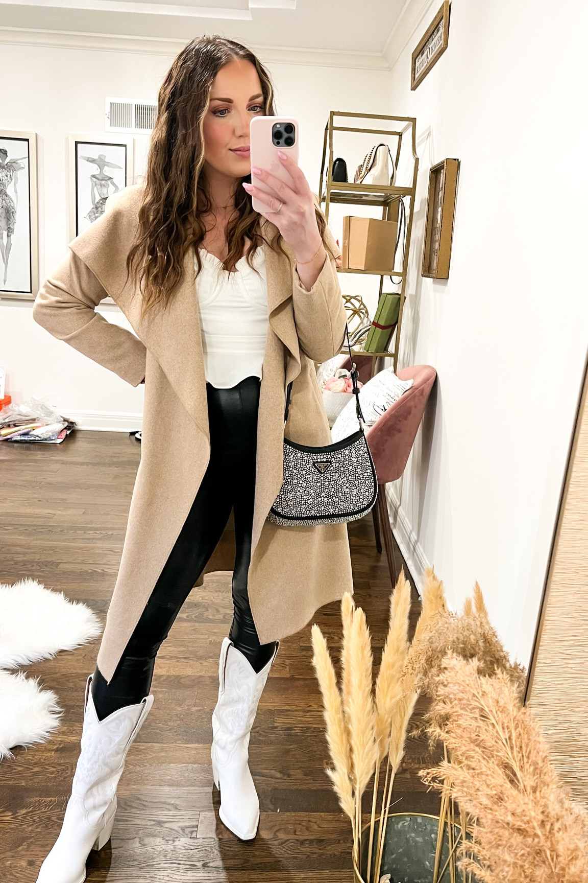 Faux Leather Croc Shine Leggings curated on LTK  Steve madden boots  outfit, Outfits with leggings, Steve madden boots outfit fall