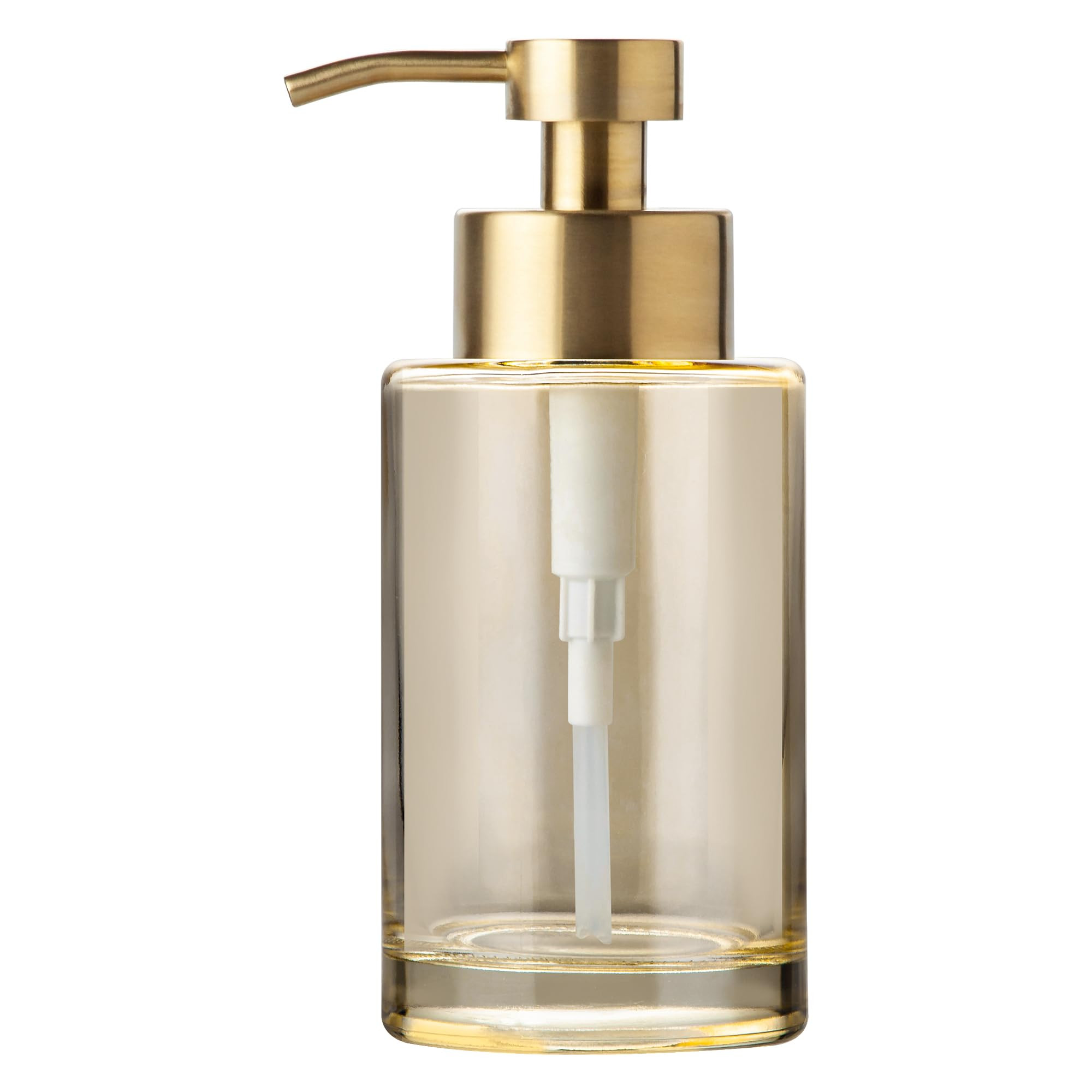 Enra Thick Glass Soap Dispenser with Stainless Steel Pump,12oz Gold Bathroom Hand Liquid Soap Dis... | Amazon (US)