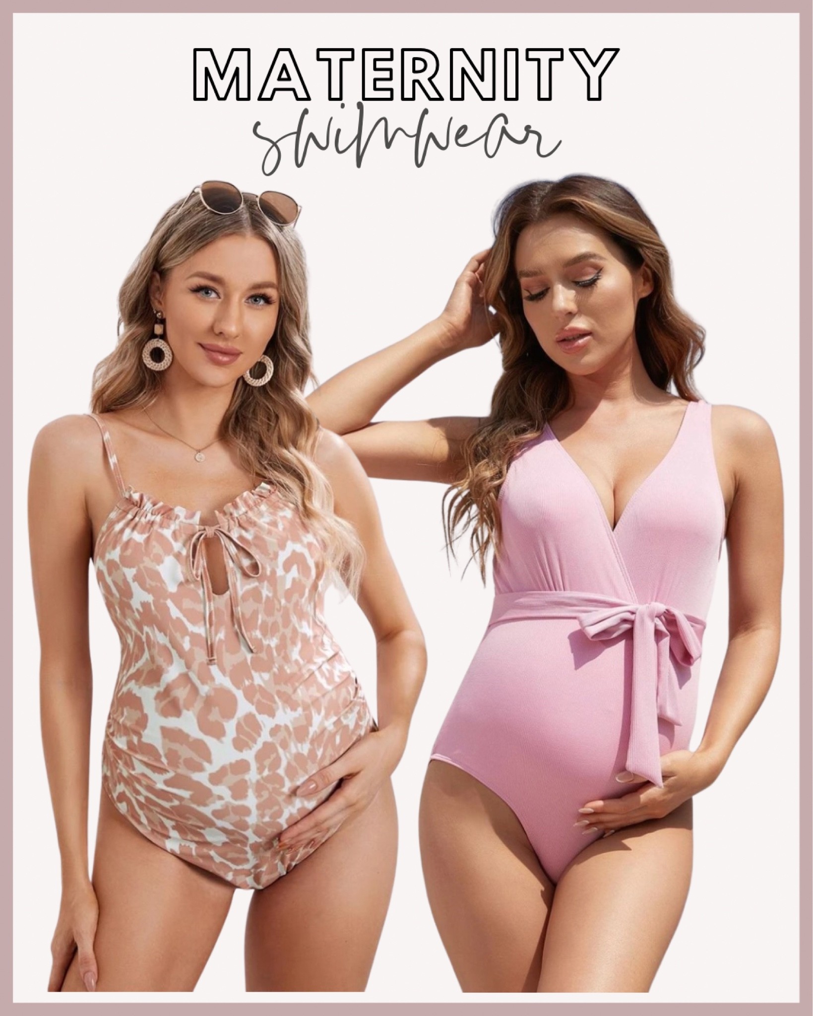 Two super affordable maternity swimsuits I ordered for holiday.

I’m usually size Small but I got both in a Medium. Should have gone for large in the plain pink one though!


#LTKsalealert #LTKunder50 #LTKHoliday