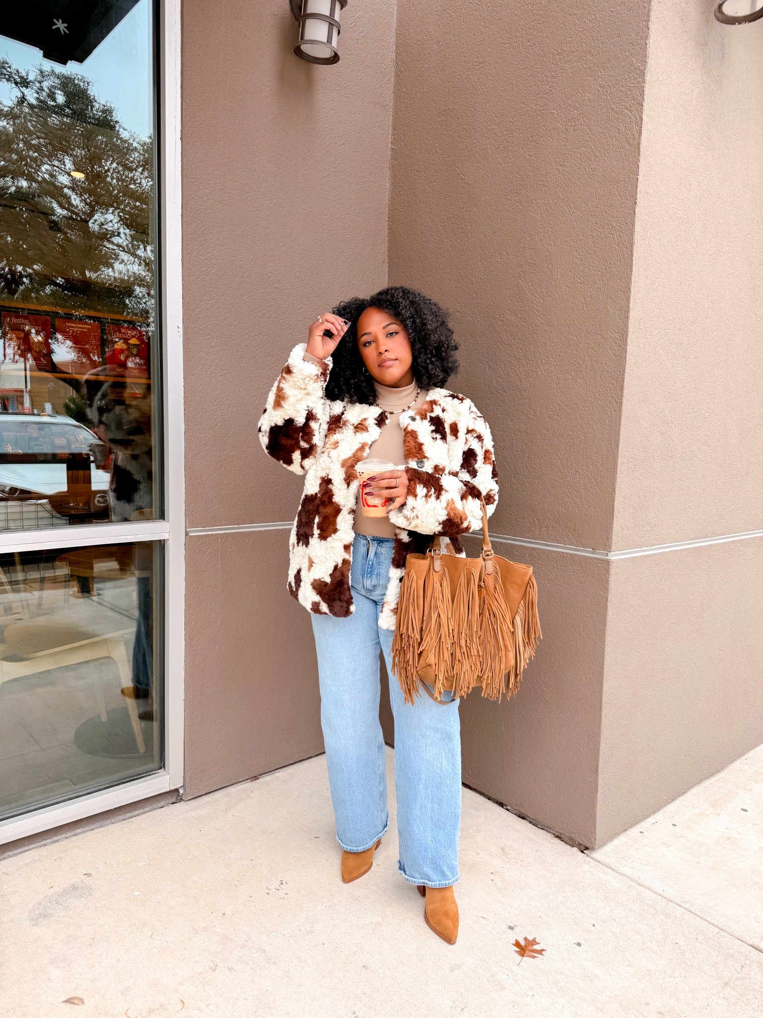 Me the second it drops below 70° 😂 I absolutely love this faux fur cow print jacket from old navy! And it’s currently on sale for Black Friday 🛍️ 

#LTKSeasonal #LTKMidsize #LTKCyberWeek