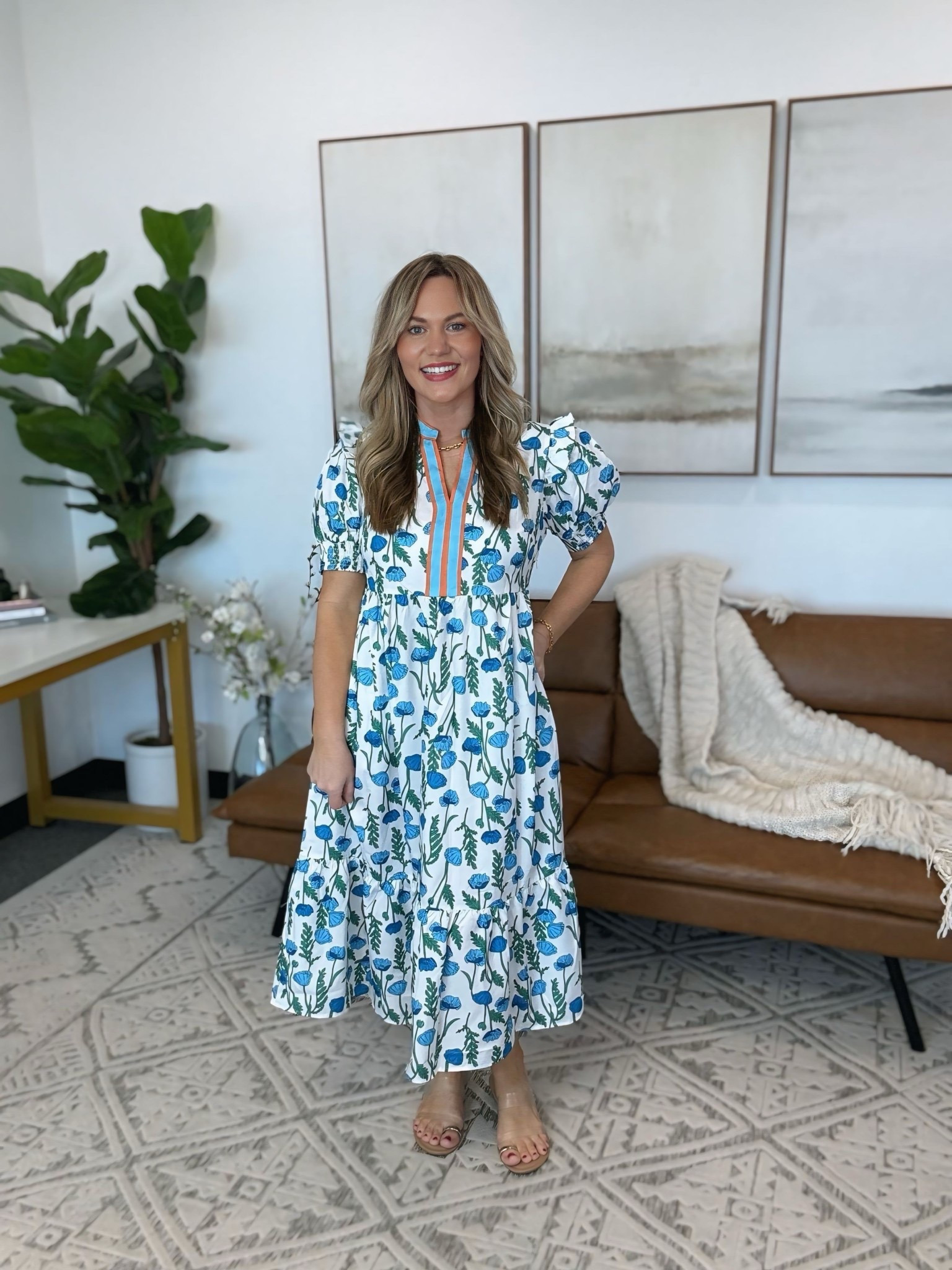 Wearing the sweetest spring dress that instantly feels bright, feminine, and ready for the season. The print and color detail make it stand out while still feeling effortless for everyday wear, and the flowy fit keeps it comfortable from morning to night.

spring dress, spring dress haul, Wernine, Wernine dress, Amazon fashion, Amazon spring dress, floral midi dress, blue floral dress, puff sleeve dress, modest dress, midi dress, everyday dress, workwear dress, teacher outfit, casual chic outfit, lightweight dress, feminine style, neutral sandals outfit, AudrieDollins

#LTKOver40 #LTKootd #LTKSeasonal