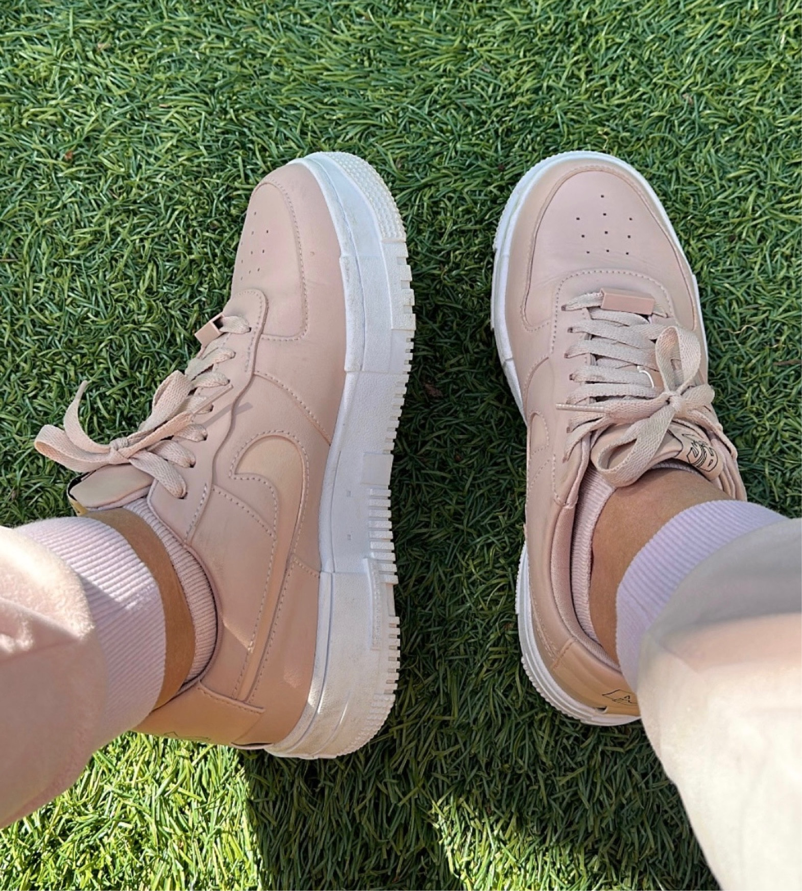 Nike platform Air Force 1 — Everything about these sneakers is so perfect, the dusty pink nude color, the platform, the easy to clean leather. 10/10 for me 🤍

#LTKsalealert #LTKfindsunder100 #LTKSpringSale
