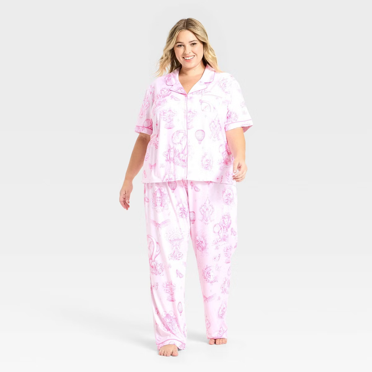 Women's Wicked x Katie Kime Pajama Set 2pc - Pink | Target