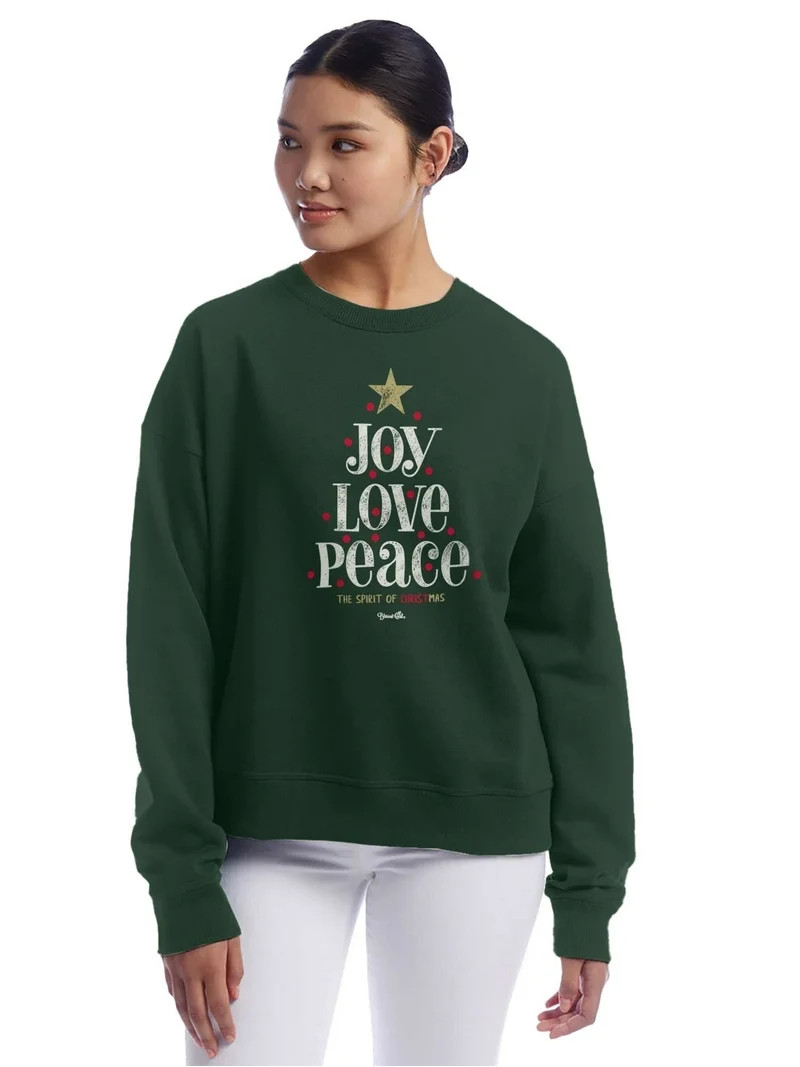 Blessed Girl Womens Sweatshirt Joy Love Peace, Spruce, LG | Walmart (US)