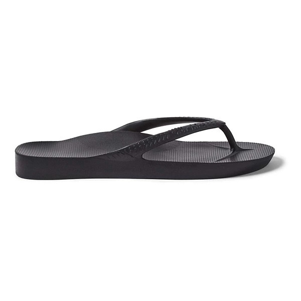 Adult Archies Footwear Arch Flip Flop Sandals M5/W6 Black | Scheels