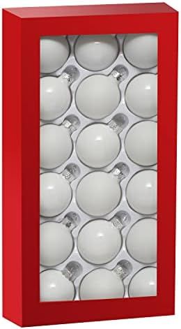 White Christmas Ball Ornaments 18pcs Small Christmas Tree Balls for Xmas Tree Decoration - 1.8inc... | Amazon (US)