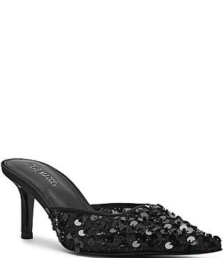 Steve Madden Alexi Sequin Embellished Mesh Dress Mules - 6.5 | Dillard's