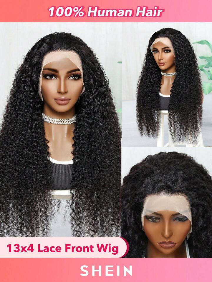 Hd Lace Front Kinky Curly 13X4 Lace Front Wigs Pre Plucked With Baby Hair 9A 180% Density Brazili... | SHEIN