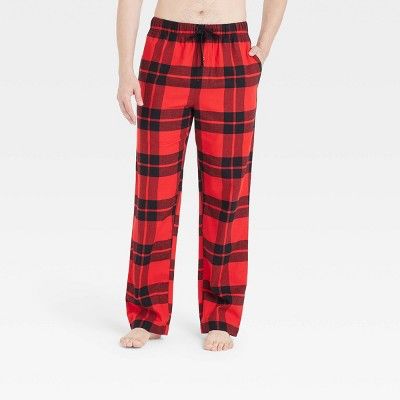 Men's Plaid Flannel Pajama Pants - Goodfellow & Co™ Red | Target