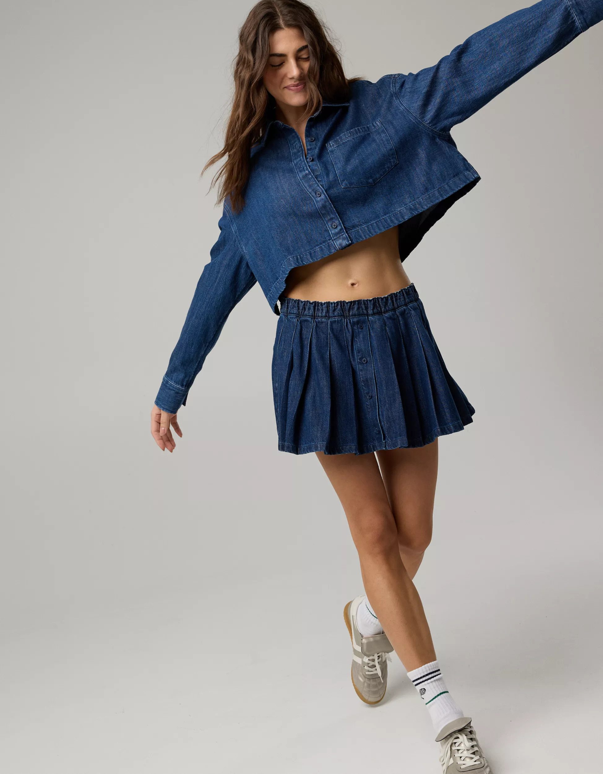 OFFLINE By Aerie Oxford Mini Skirt | Aerie