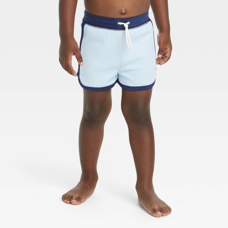 Toddler Boys' Solid Swim Shorts - Cat & Jack™ Blue | Target