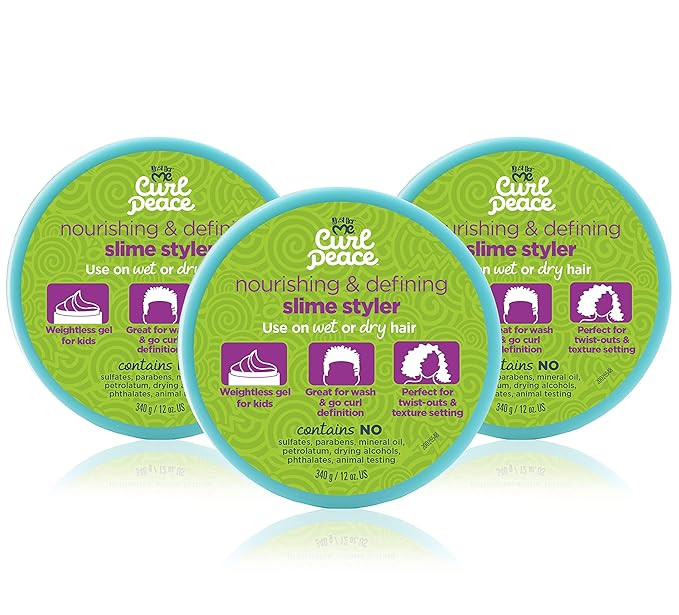 Curl Peace Just For Me Nourishing & Defining Slime Styler (3 Pack). Children’s weightless hair ... | Amazon (US)