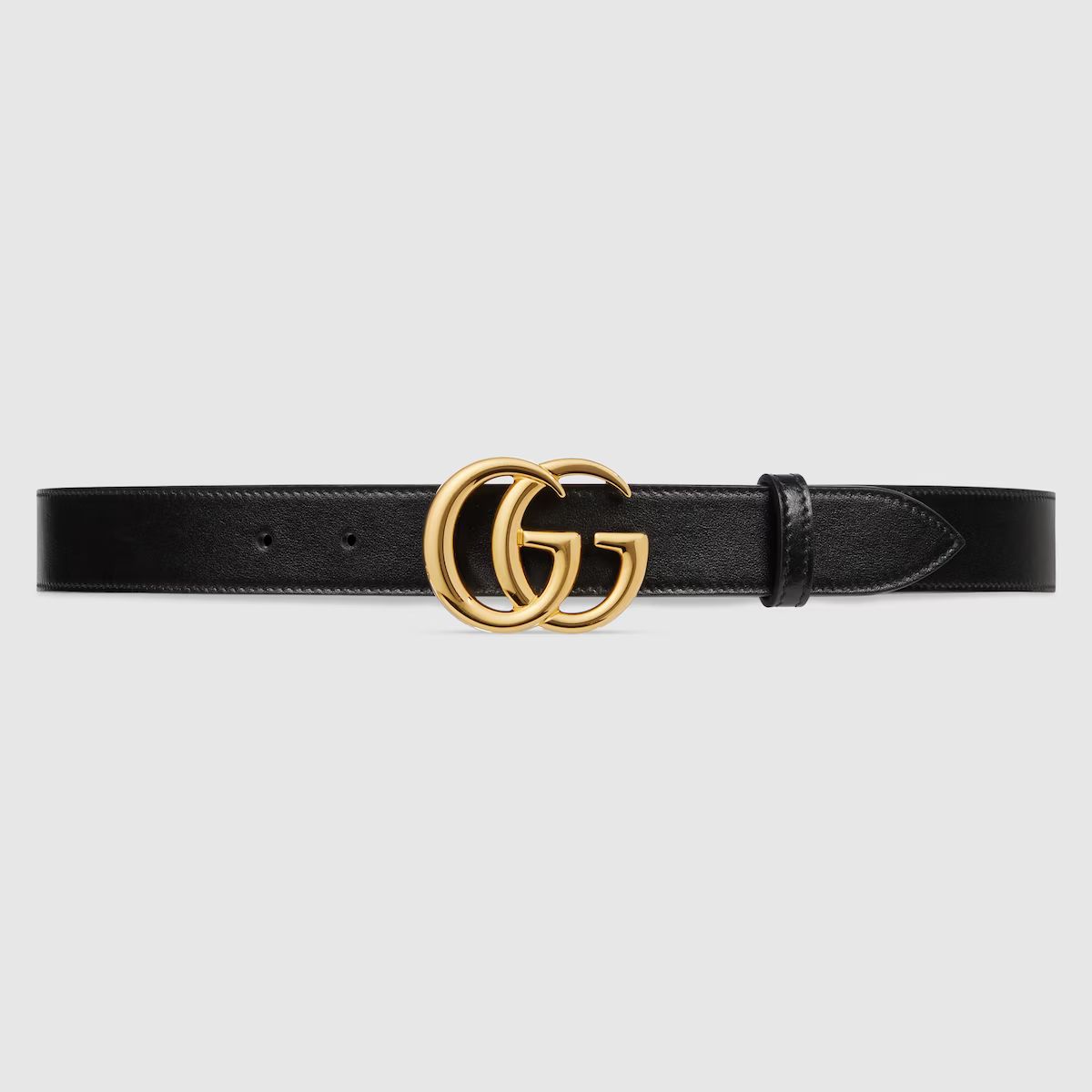 Gucci GG Marmont leather belt with shiny buckle | Gucci (US)