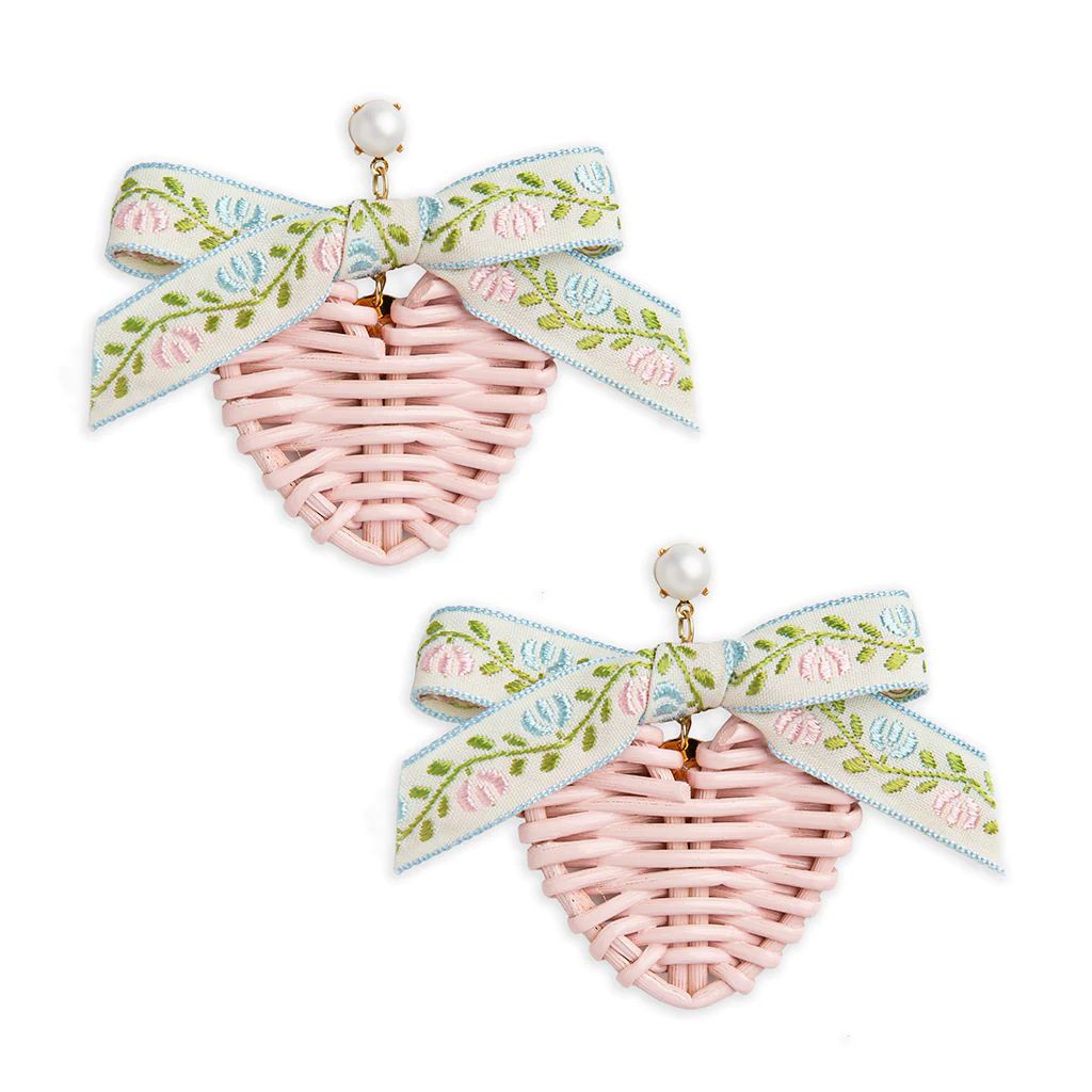 Daphne Ribbon Blush Rattan Hearts | Neely Phelan