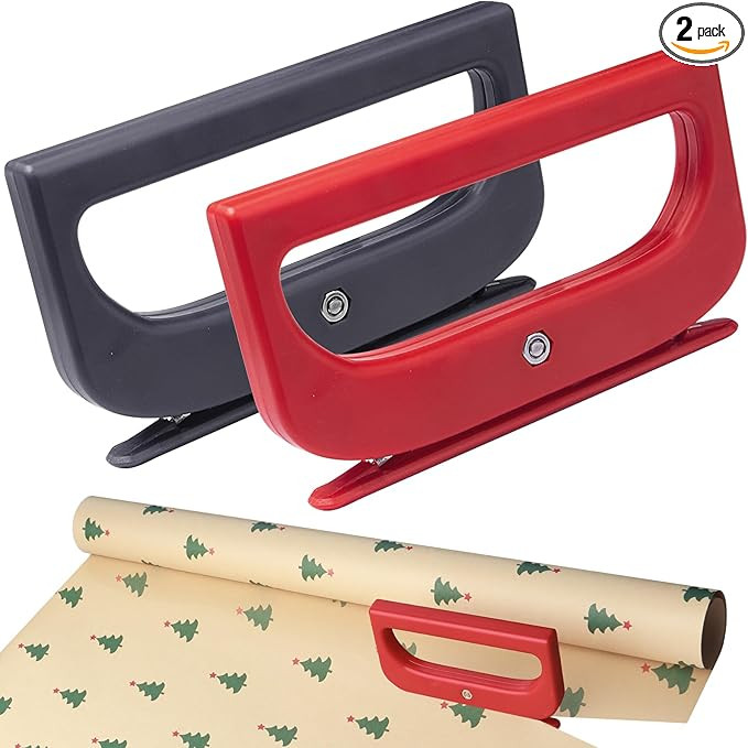 2 Pack Wrapping Paper Cutter, Pathneer Dual-Ended Gift Wrap Cutter with 4 Blades, Effortless Gift... | Amazon (US)