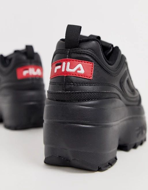 Fila Disruptor II platform wedge sneakers in black exclusive to ASOS | ASOS US