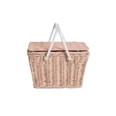 olli ella piki picnic basket, rose | minnow