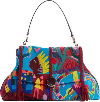 Chloé Medium Penelope Flap Embroidered Suede Shoulder Bag | Nordstrom | Nordstrom