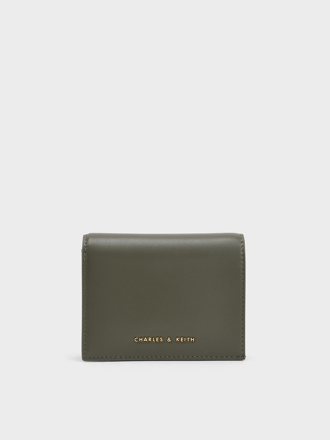 Olive Snap Button Mini Short Wallet | CHARLES & KEITH | Charles & Keith EU