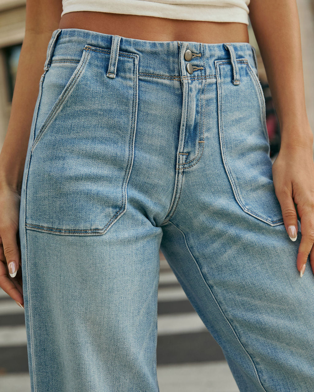 Sariah Raw Hem Jeans | VICI