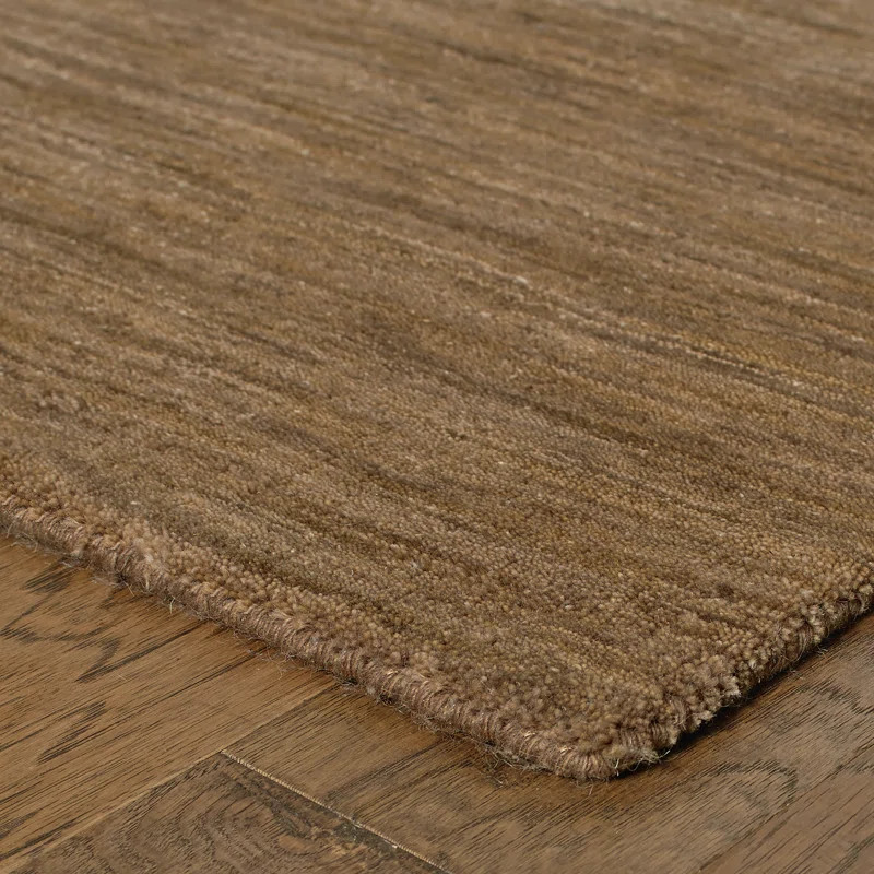 Barrientos Handmade Tufted Wool Tan Area Rug | Wayfair North America