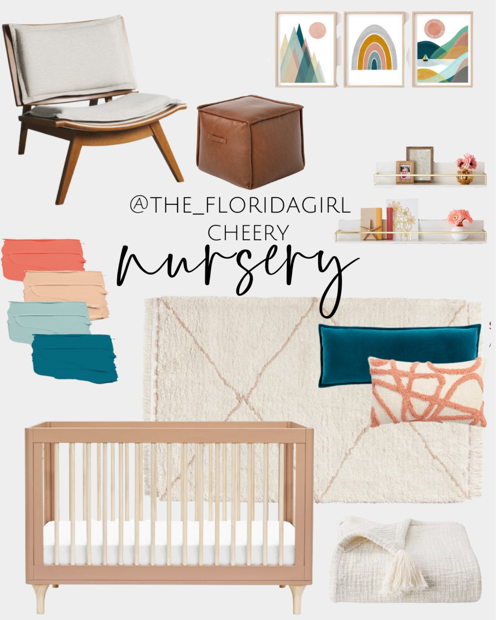 Boho colorful nursery #boho #bohodecor #nursery #babynursery #crib #chair #ottoman #pillows #arearug #neutraldecor #throwpillows


#LTKkids #LTKhome #LTKFind