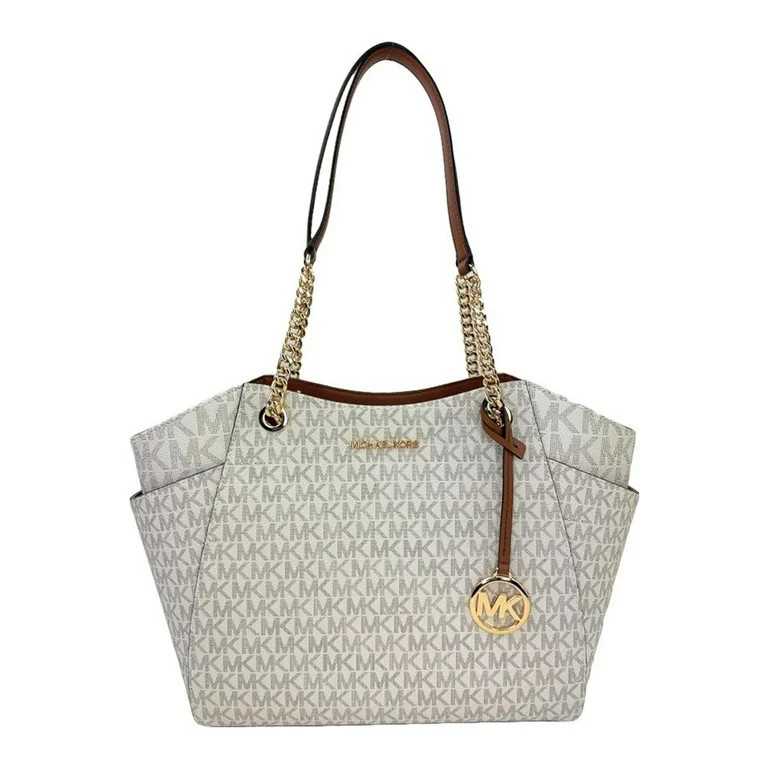 Michael Kors Jet Set Travel Large Logo Tote - Vanilla - Walmart.com | Walmart (US)