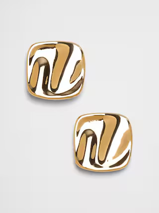 Hammered Square Stud Earrings | Banana Republic Factory