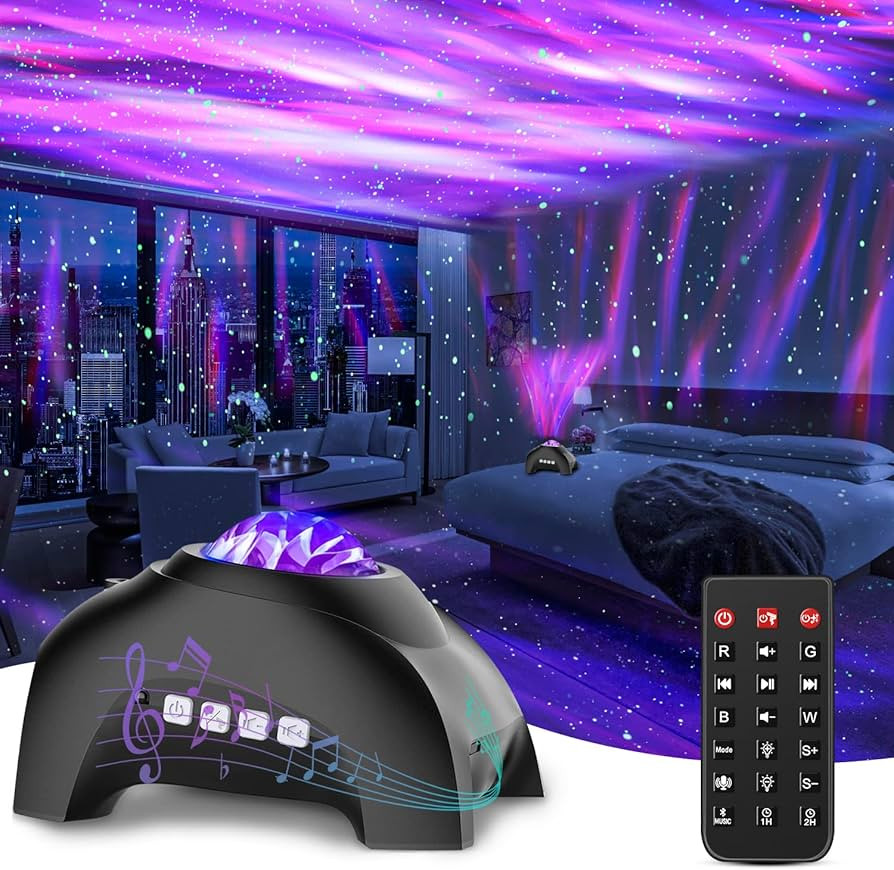 CIMELR Northern Lights Aurora Projector,Star Projector Music Bluetooth Speaker and White Noise, G... | Amazon (CA)