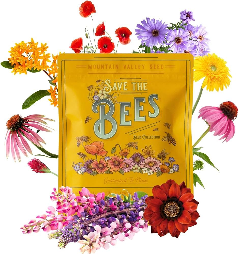 Package of 80,000 Wildflower Seeds - Save The Bees Wild Flower Seeds Collection - 19 Varieties of... | Amazon (US)