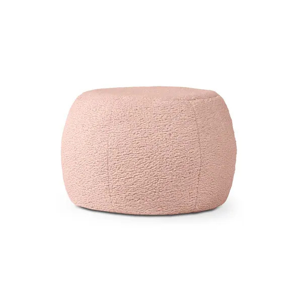 Jaxx Ellis Pouf - Modern Shearling Faux-Lamb Plush Fleece Ottoman - Overstock - 36792064 | Bed Bath & Beyond