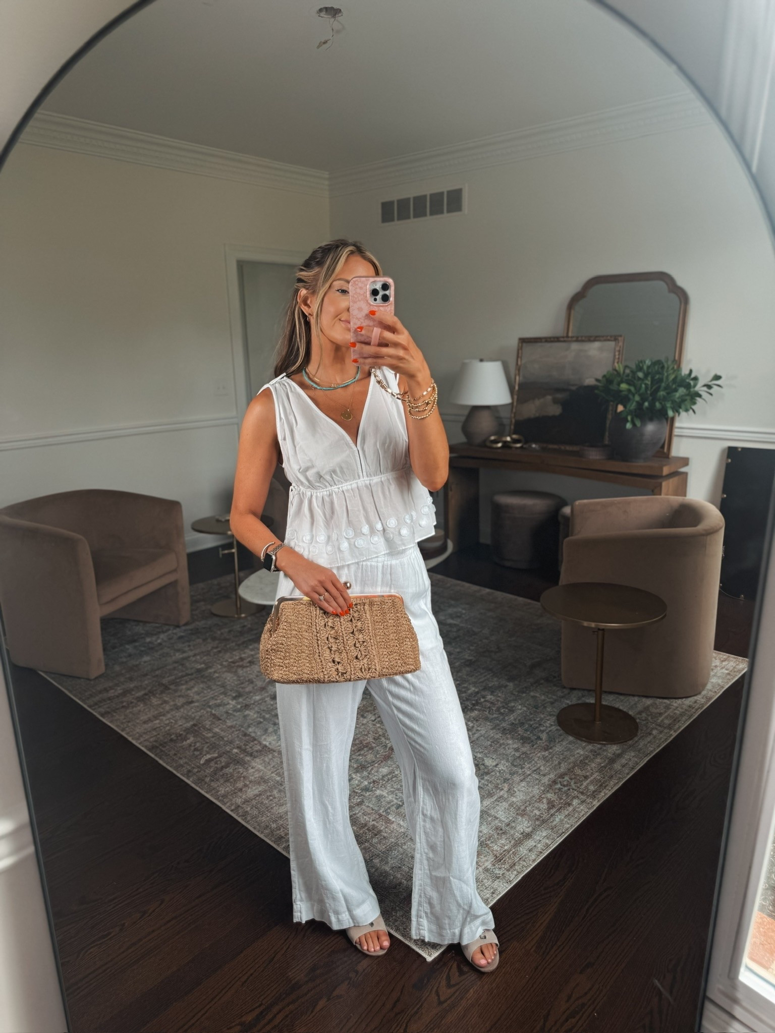 The prettiest white linen set for your next summer event!! ☀️ 🎯

#LTKgrwm #LTKootd #LTKmomlife