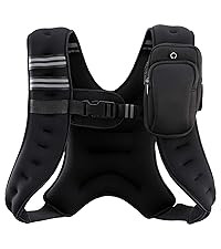 ZELUS Weighted Vest, 6lb/8lb/12lb/16lb/20lb/25lb/30lb Weight Vest with Reflective Stripe for Work... | Amazon (US)