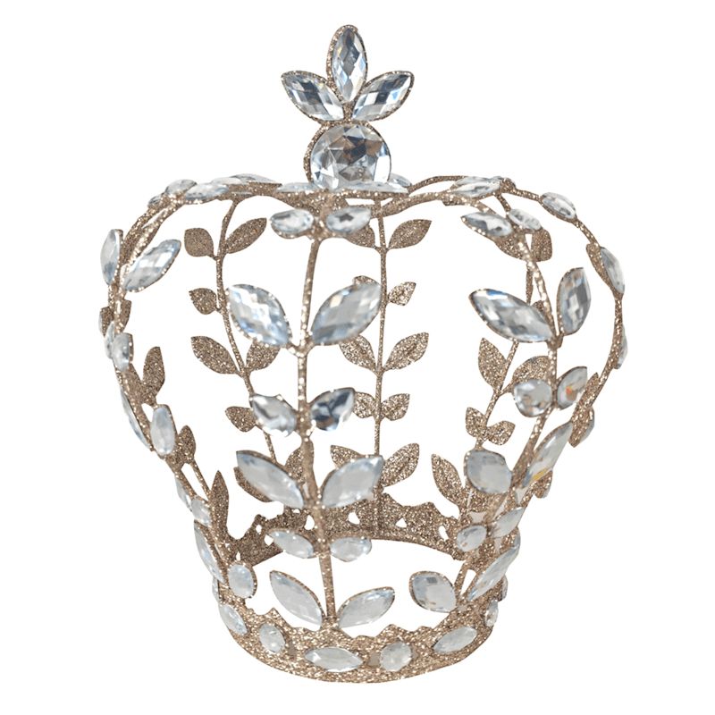 Pink Glittered Metal Crown Decor, 10.5" | At Home