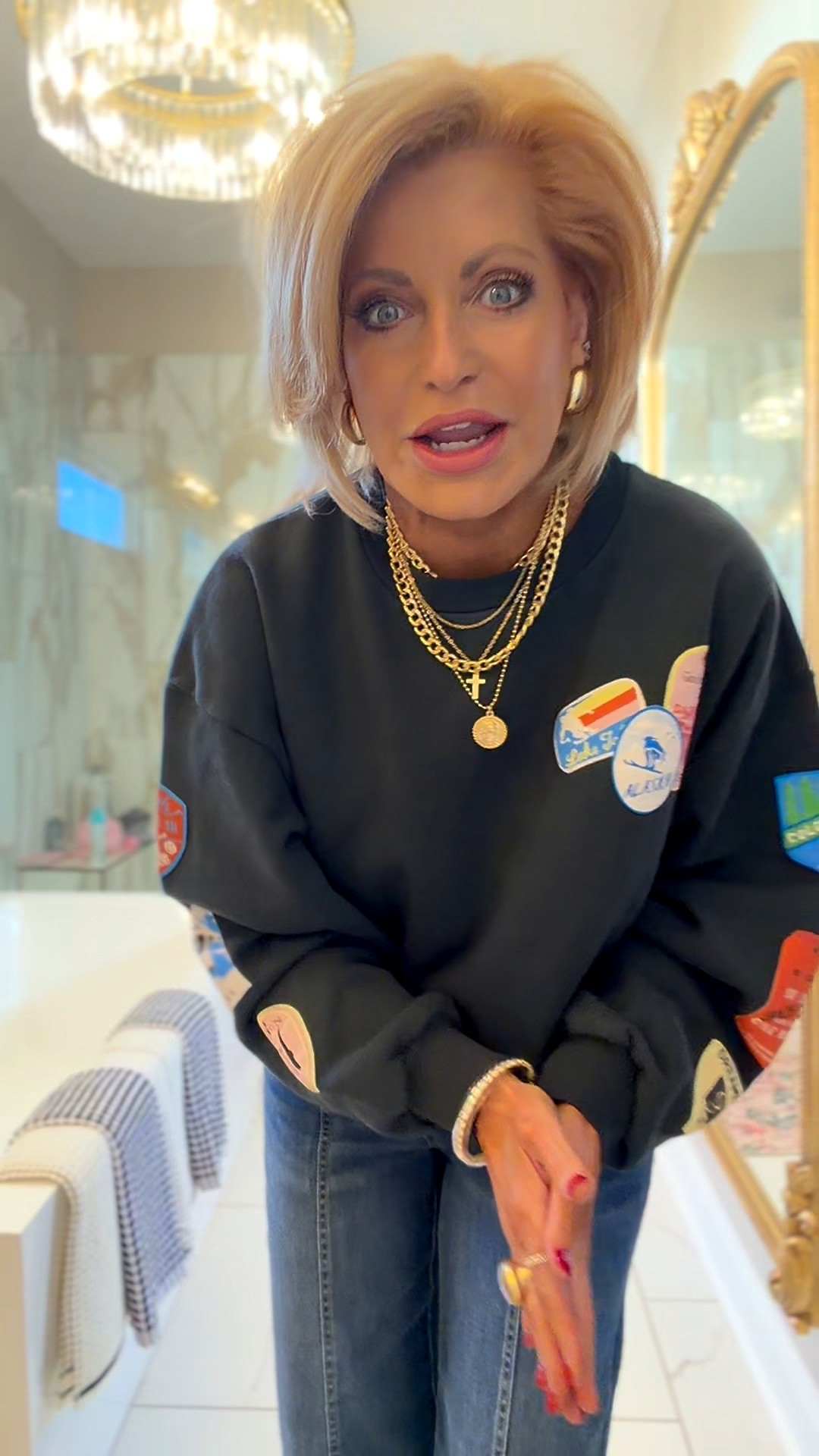 Sizes I’m wearing:
Jeans/size 6
Sweatshirt s/m

#LTKgrwm #LTKOver40 #LTKootd