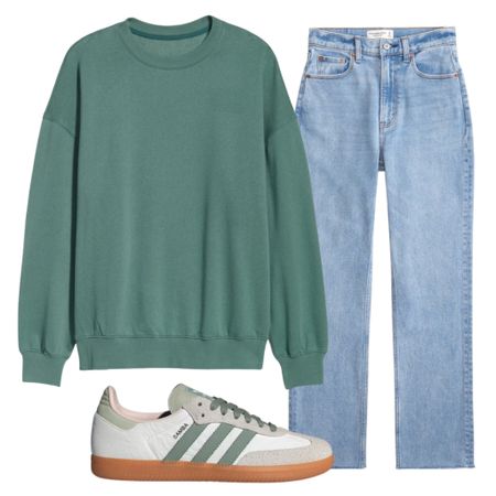 Casual Spring Outfit
Old Navy Pullover
Abercrombie High Rise Straight Jeans
Adidas Sambas in new green color

#softsummer #softautumn

#LTKshoecrush #LTKSeasonal #LTKfindsunder50
