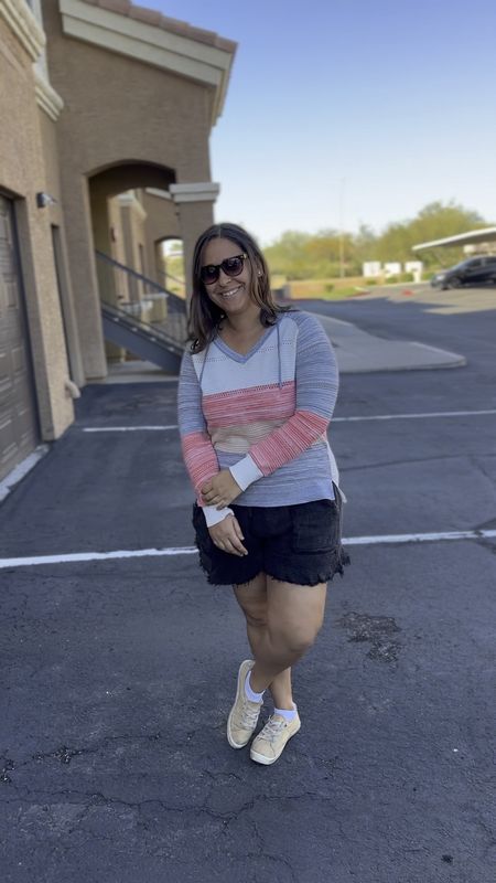 This lightweight sweater is awesome for spring temps. It comes in a ton of colors. These cotton shorts are so comfy. I love the length and the ashy black color!

#LTKmidsize #LTKVideo #LTKfindsunder50
